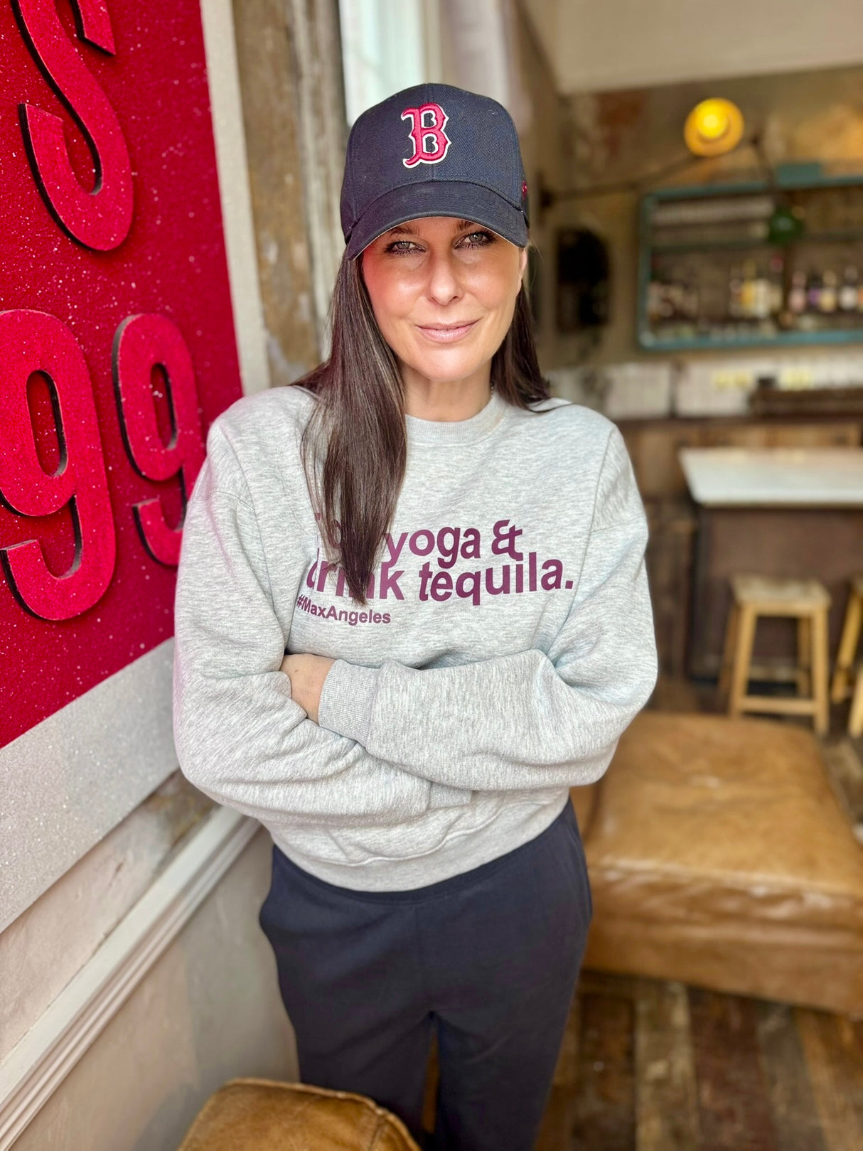 Sudadera Yoga &amp; Tequila - Gris