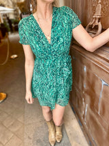 Vestido cruzado mini Hampton
