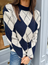 Rosie Argyle Knit - Navy