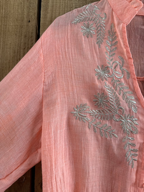 Blusa bordada Neomie color lila