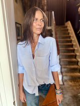 Lark Stripe Shirt - Ice Blue