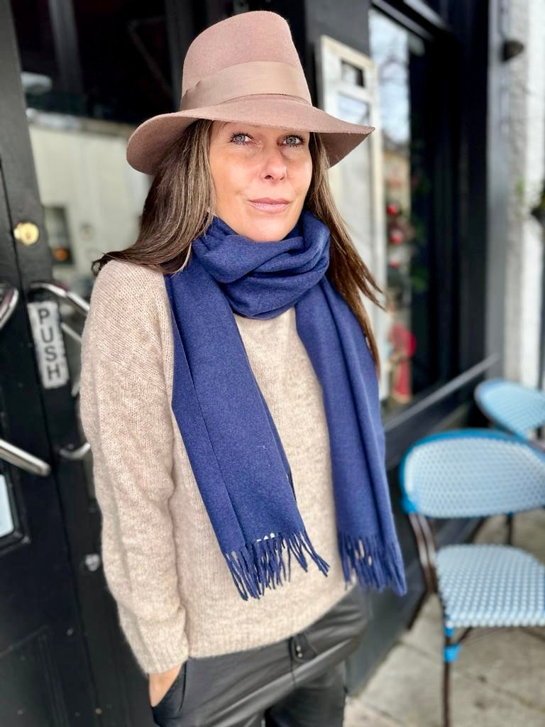 Cashmere Scarf Navy