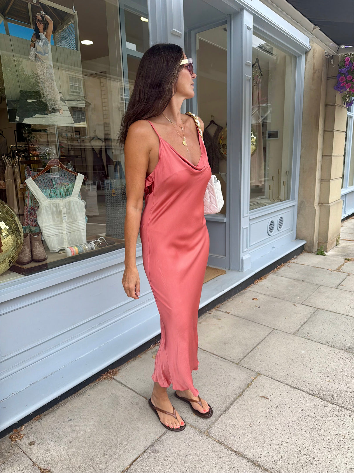 Charm Maxi Slip Dress - Rust