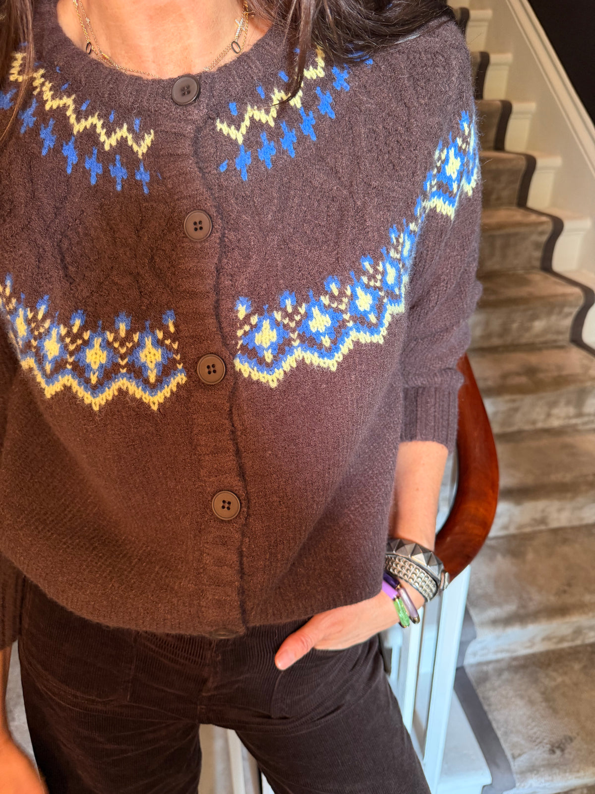 Sloane Cardigan - Chocolate