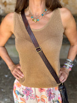 Bluebell Metallic Tank Top - Bronze