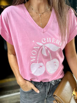 Mon Cheri Tee - Baby Pink