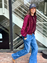 Marant Sequin Bomber - Cherry