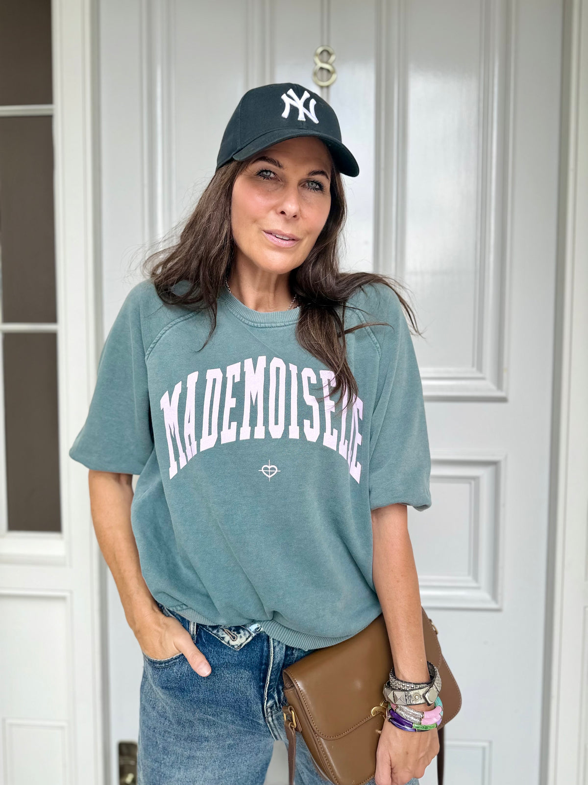 Mademoiselle Sweatshirt - Teal/Lilac