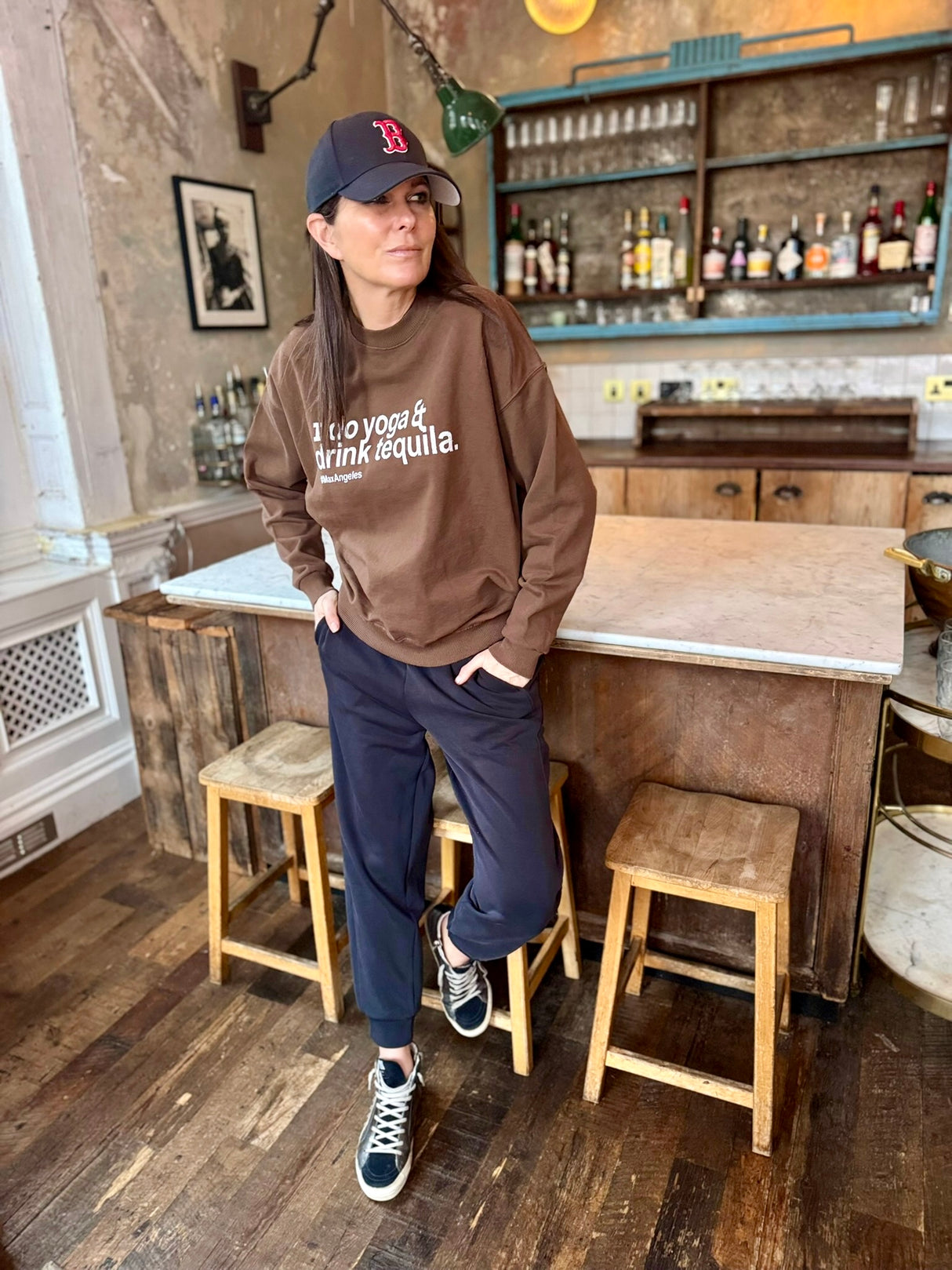 Sudadera Yoga &amp; Tequila - Chocolate