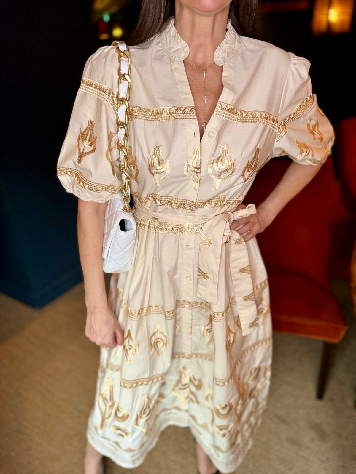 Henley Maxi Dress Vanilla