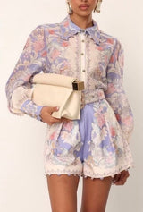 Alara Printed Short Set - Lilac