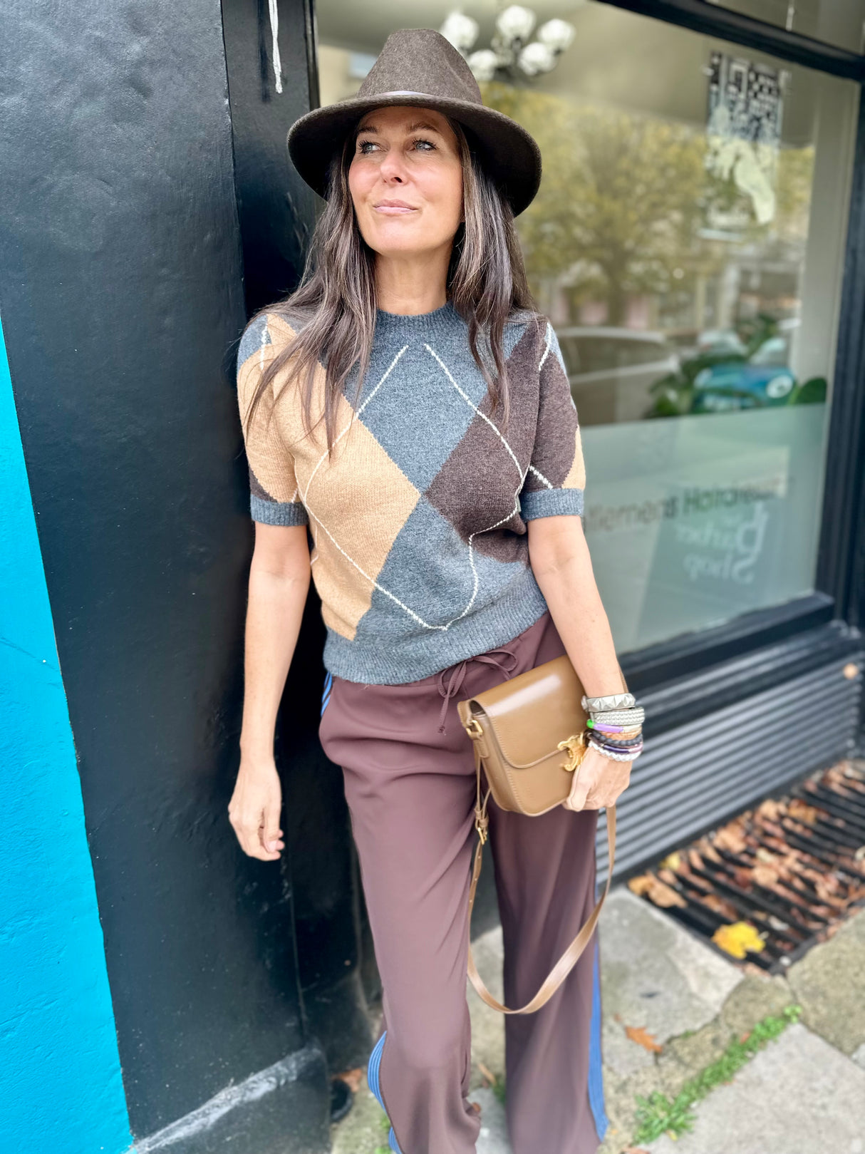 Diamond Short Sleeve Knit