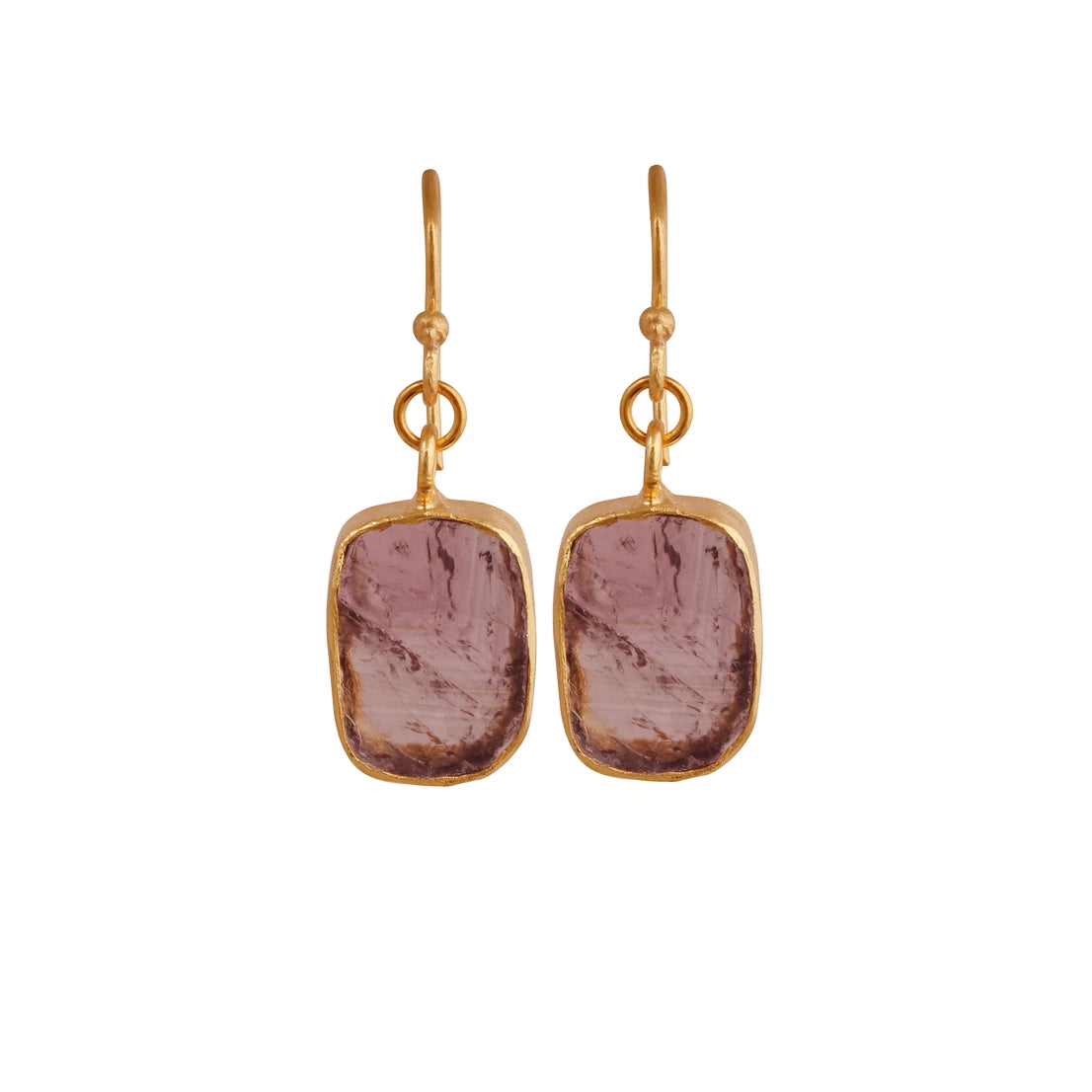 Raw Amethyst Earrings