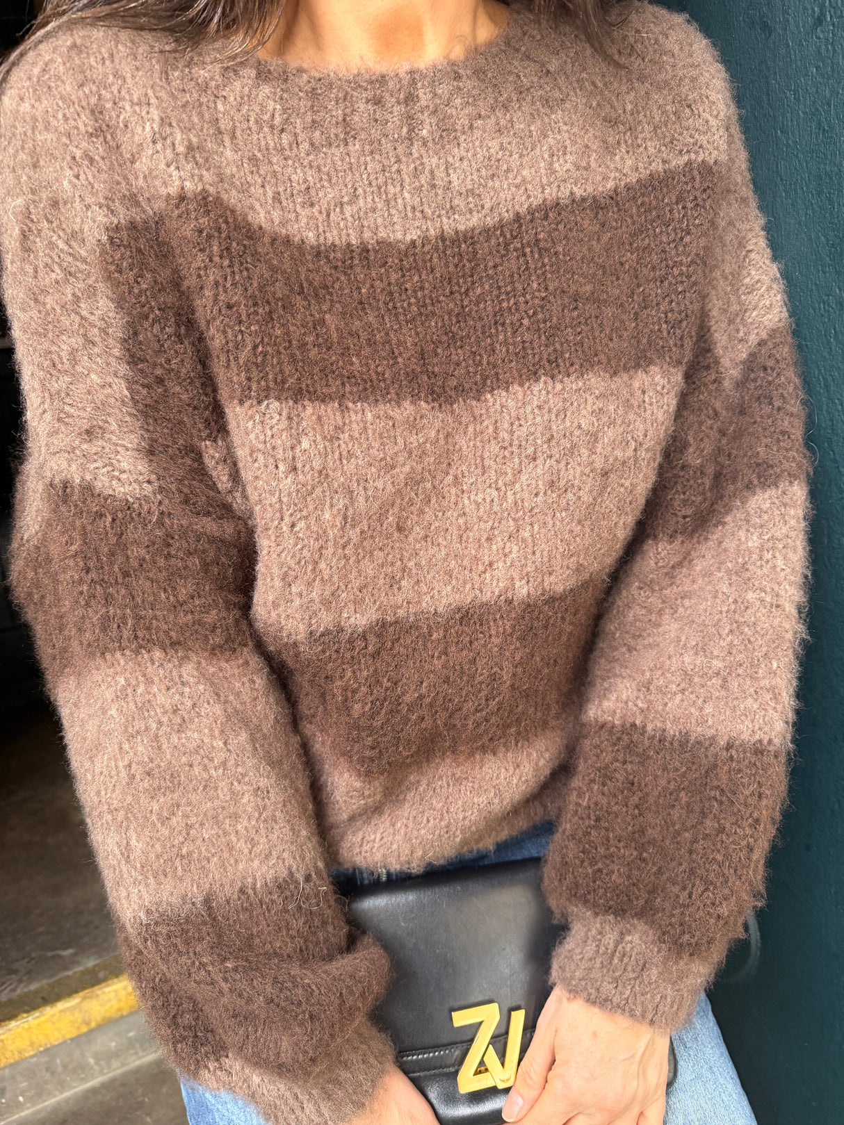 Freddie Stripe Knit - Choc