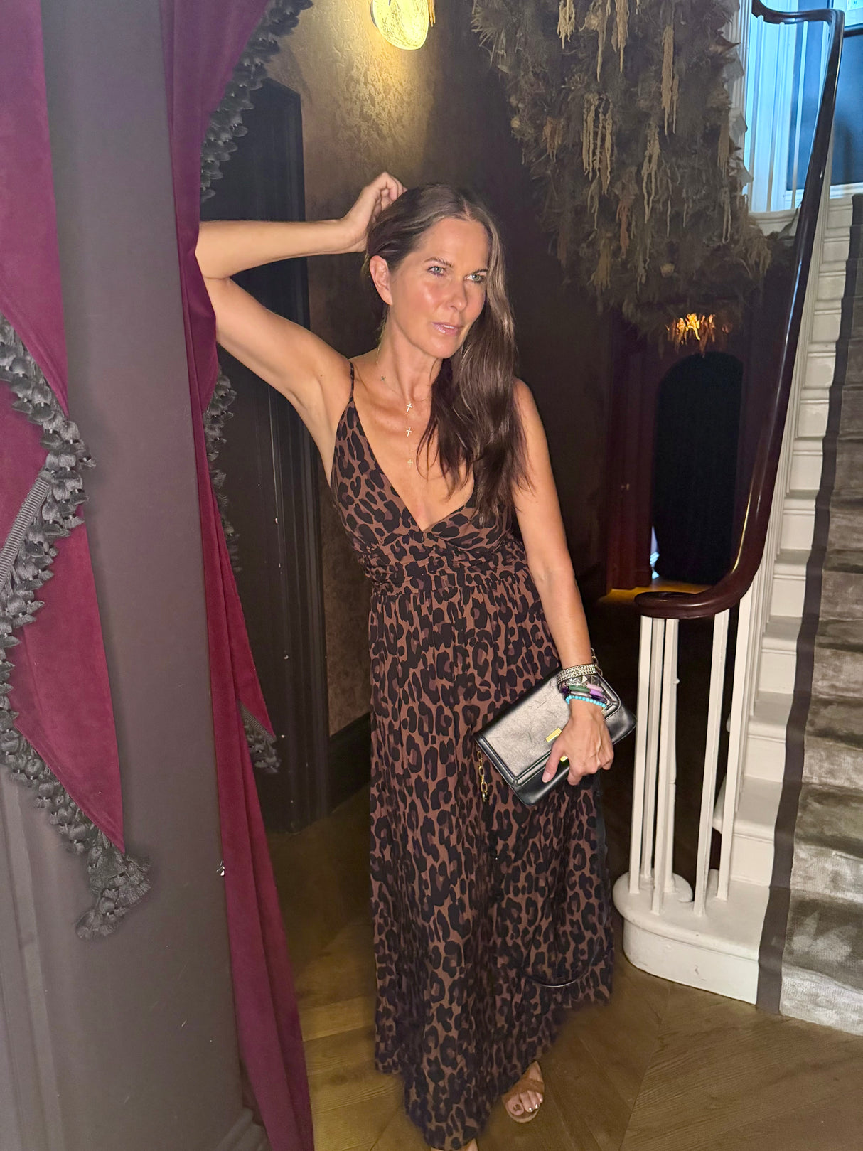 Harlow Animal Print Maxi - Chocolate