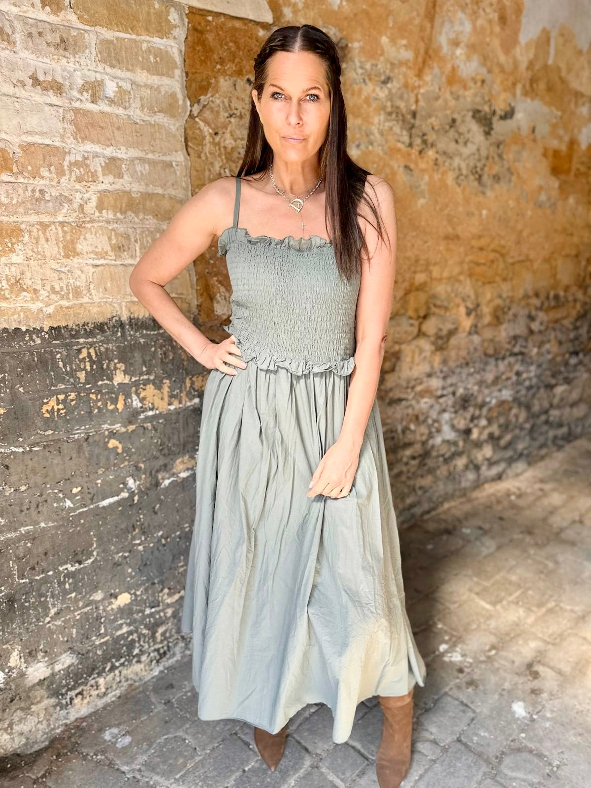 Meadow Maxi Dress - Khaki