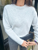 Coral Crew Neck Knit - Grey