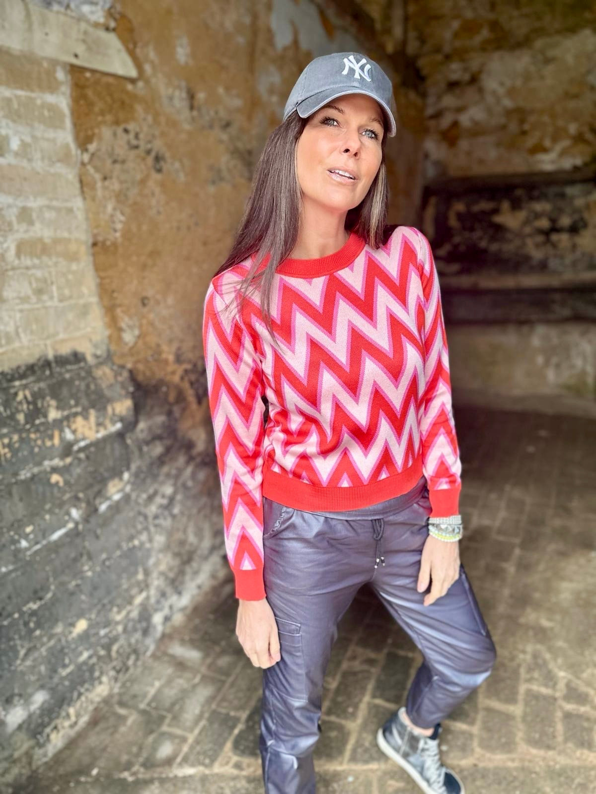 Ziggi Knit Laranja/Rosa