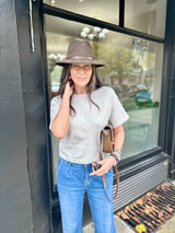 Harriet Short Sleeve knit - Grey