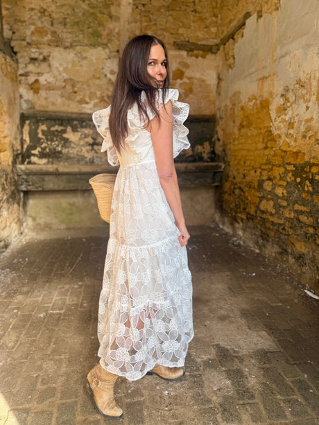 Mila Lace Dress - White