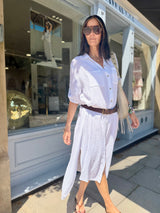Mel Shirt Dress - White