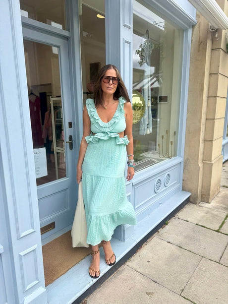Lila Cut Out Maxi Dress - Mint