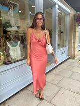 Charm Maxi Slip Dress - Rust