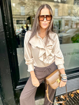 Charlie Ruffle Shirt Champagne