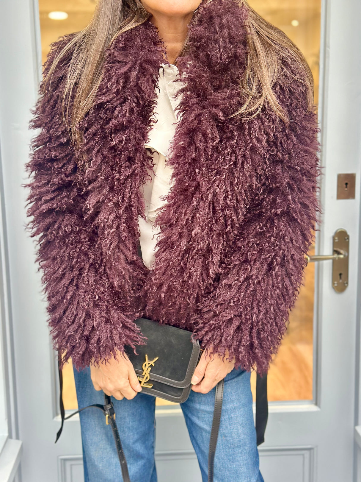 Jigsaw Faux Fur Jacket