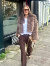 Crush Wide Leg Jean - Chocolate