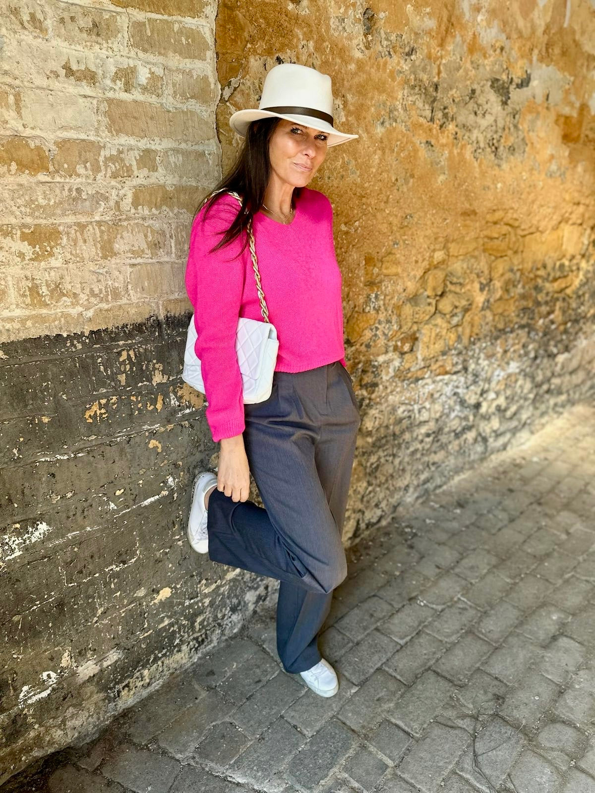 Pantalón ancho Taylor - Gris
