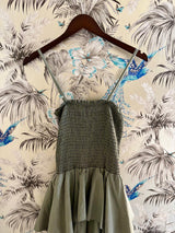 Lilou Ruffled Maxi Dress - Khaki