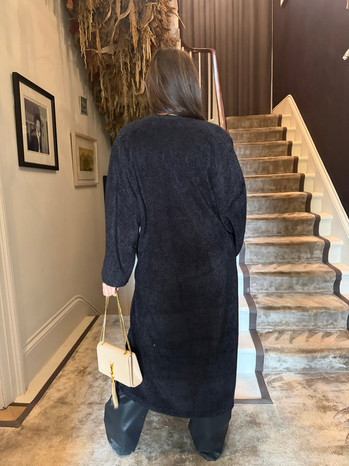 Saville Long Line Knit - Black