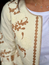 Imy Embroidered Cropped Jacket - Neutral