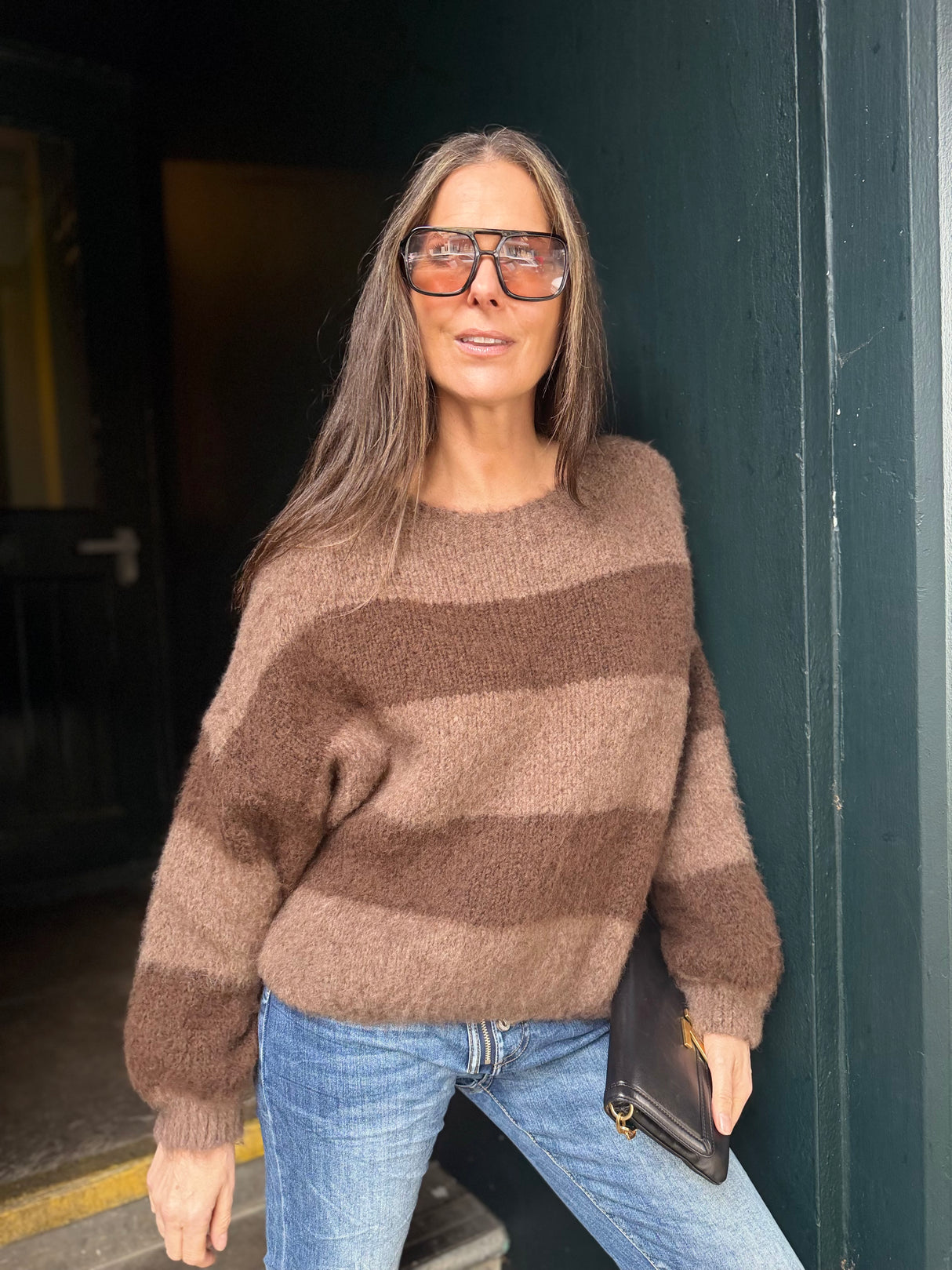 Freddie Stripe Knit - Choc