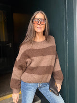 Freddie Stripe Knit - Choc