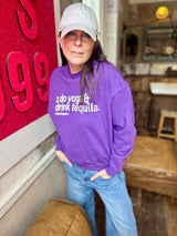 Sudadera Yoga &amp; Tequila - Morada