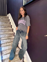 Mademoiselle Sweatshirt - Charcoal/Pink