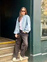 Melly Barrel Leg Jean - Black