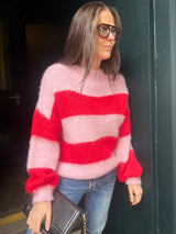 Freddie Stripe Knit - Pink/Red
