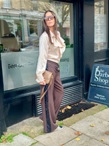 Tempest Pant - Chocolate With Black Sequin