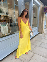 Lucky Lightweight Maxi Dress - Lemon