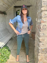 Jean Lux verde azulado