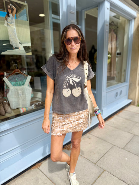 Mon Cheri Tee - Grey