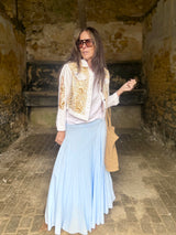 Pearl Embellished Denim Jacket