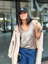 Delilah Silky Tank - Stone