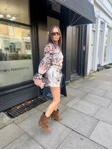 Alara Printed Short Set - Black