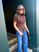 Ophelia Short Sleeve Turtleneck - Chocolate