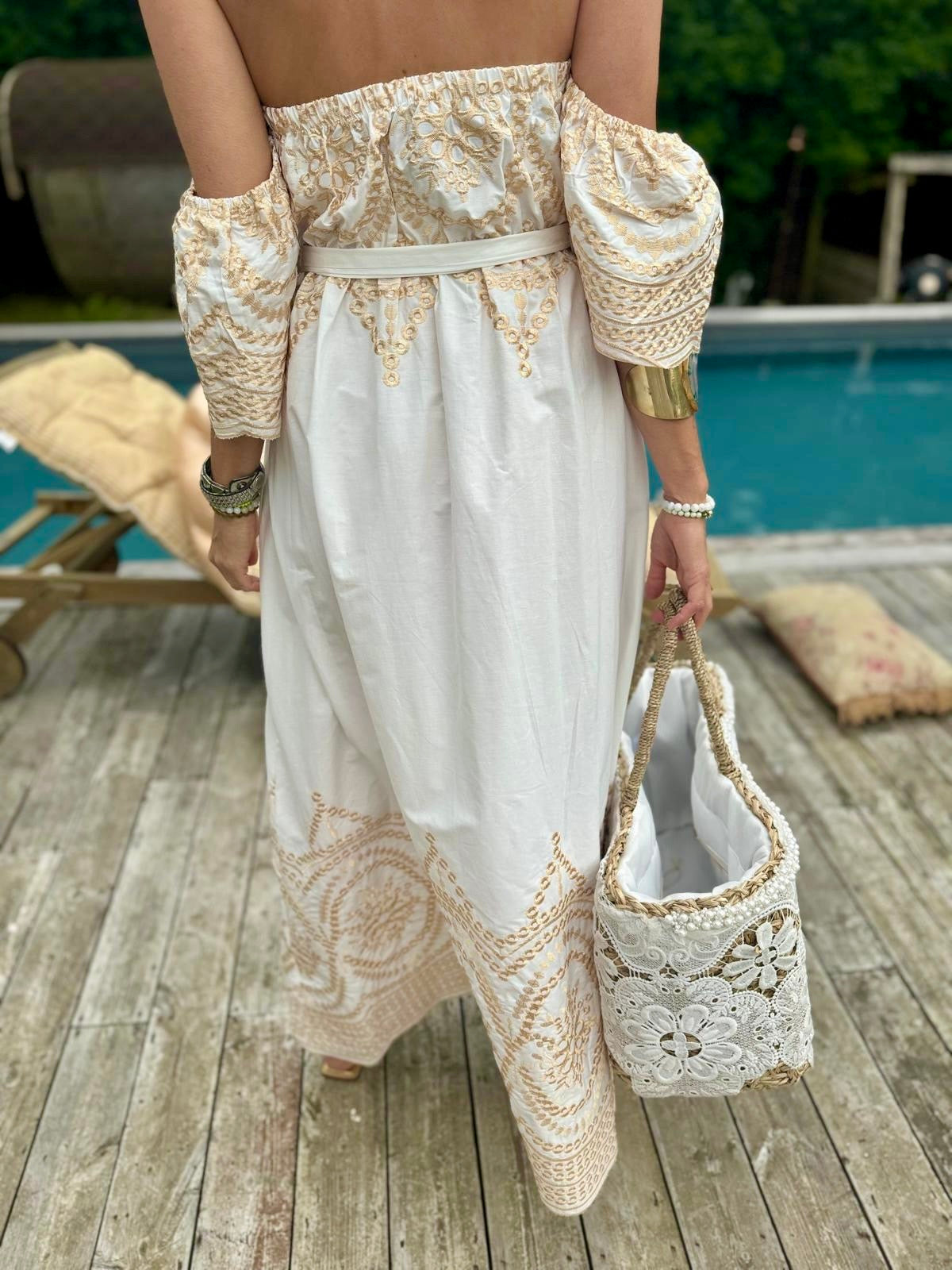 Vestido sin tirantes Royale