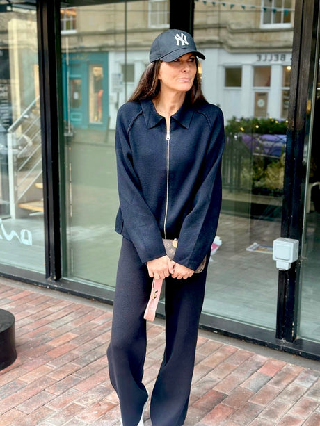Oriane Zip Knit - Black